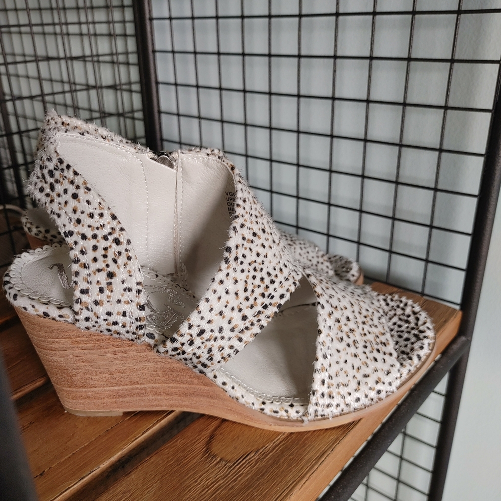 Leopard Print Wedge Sandals
